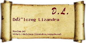 Délczeg Lizandra névjegykártya